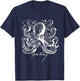 Jules Verne Signature - Sea Monster Octopus 2 - Fan T-Shirt - T-Shirt | Navy