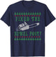 Funny Chainsaw Christmas Ugly Christmas Sweater T-Shirt - T-Shirt | Navy
