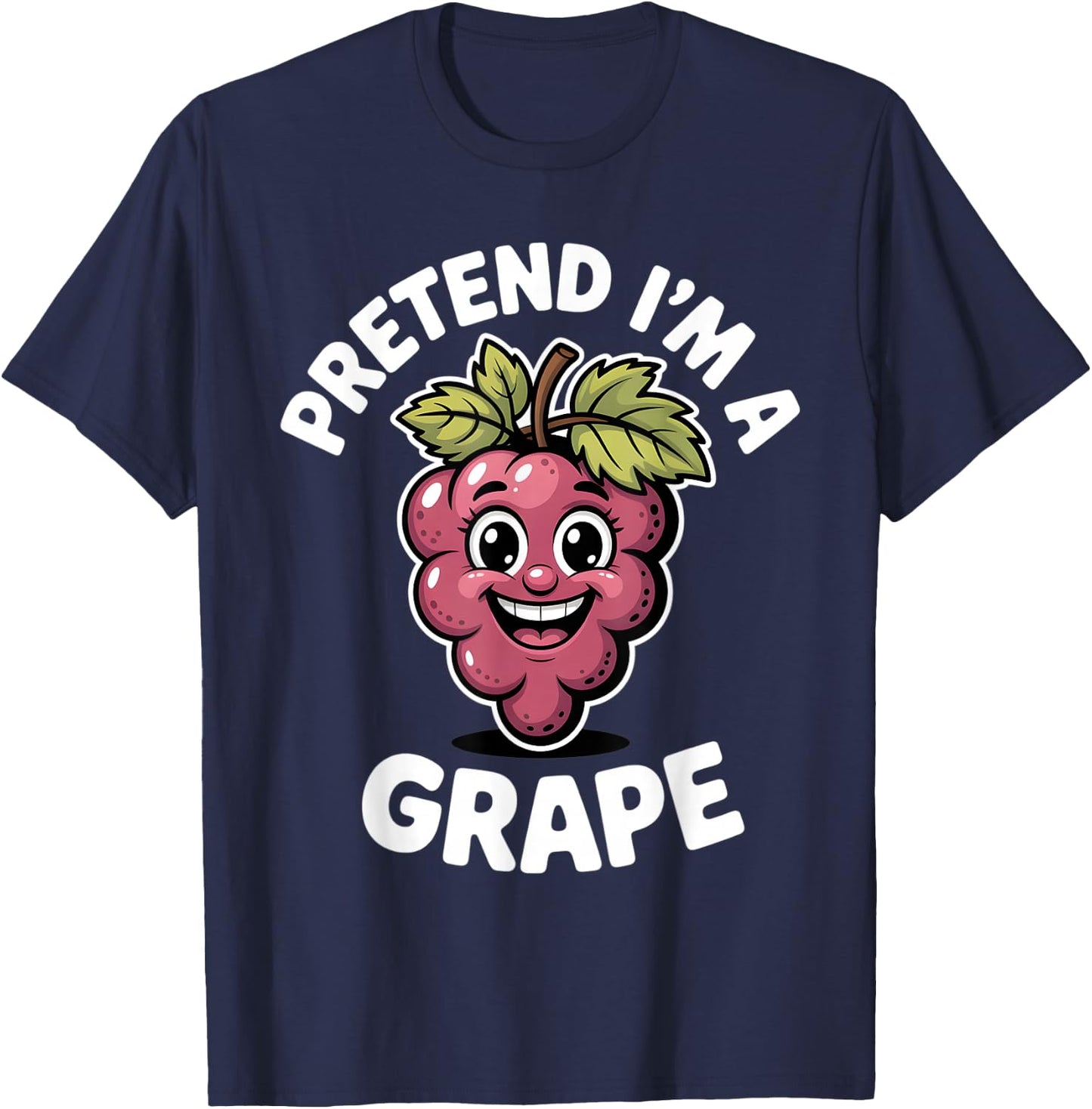 Grapes Pretend I'm A Grape Funny Fruit Grape Lover Kids T-Shirt - T-Shirt | Navy