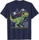 Happy Dot Day Pirate Dino Dinosaur Graphic Kids Boys 2024 T-Shirt - T-Shirt | Navy