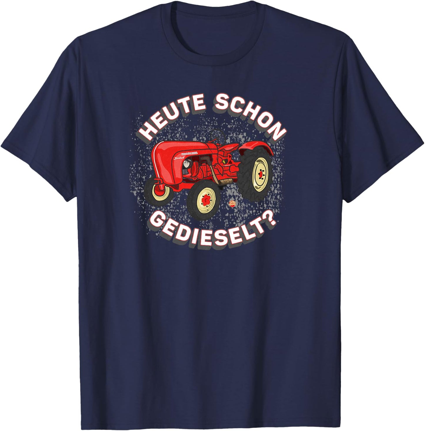 Heute Schon gedieselt? Trecker Schlepper, Traktor Geschenke Premium T-Shirt - T-Shirt | Navy