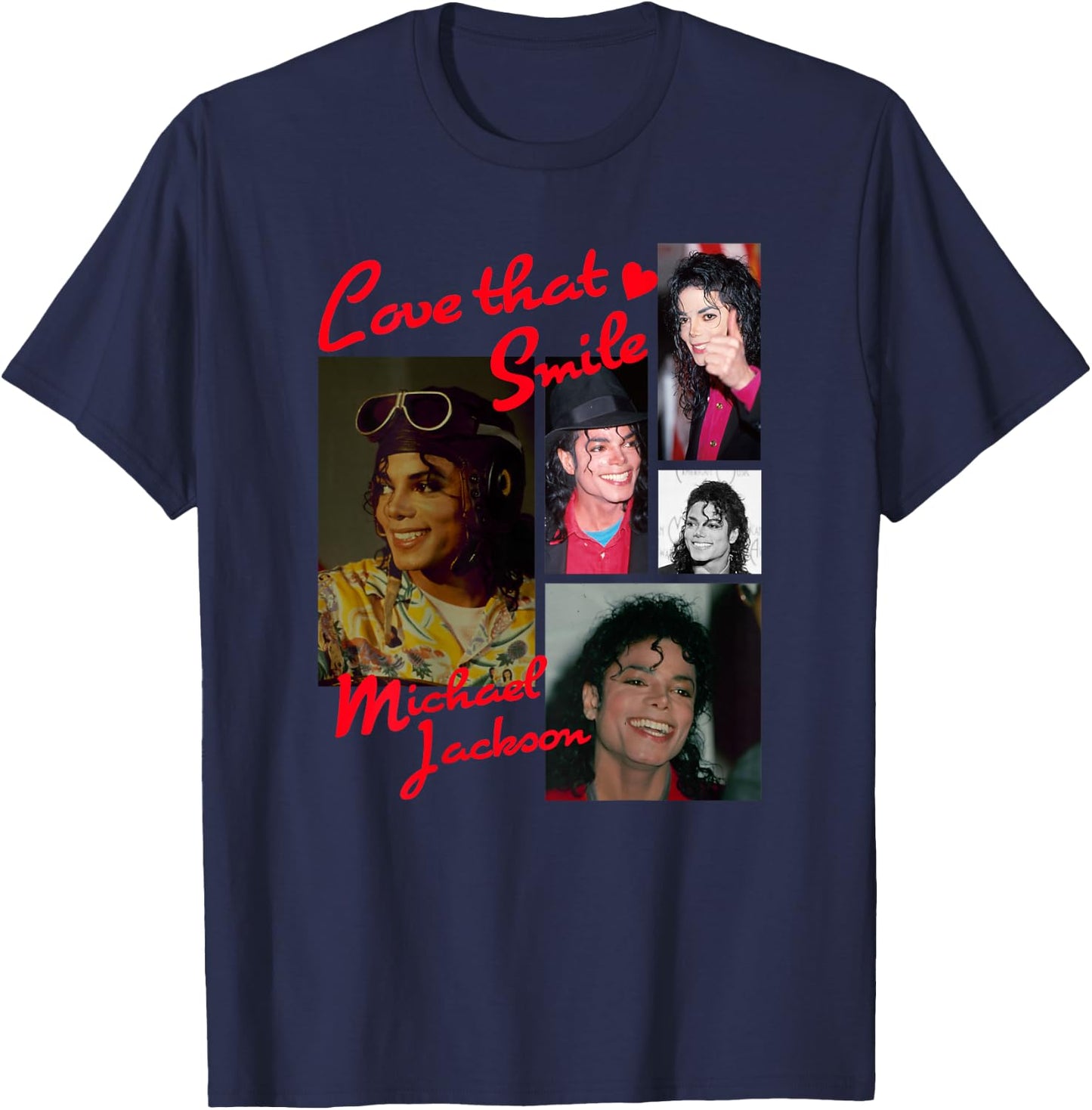 Michael Jackson 014 Back Print T-Shirt - T-Shirt | Navy