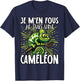 Je M'en Fous Je Suis Une Cameleon - Cute Chameleon , Black, S T-Shirt - T-Shirt | Navy