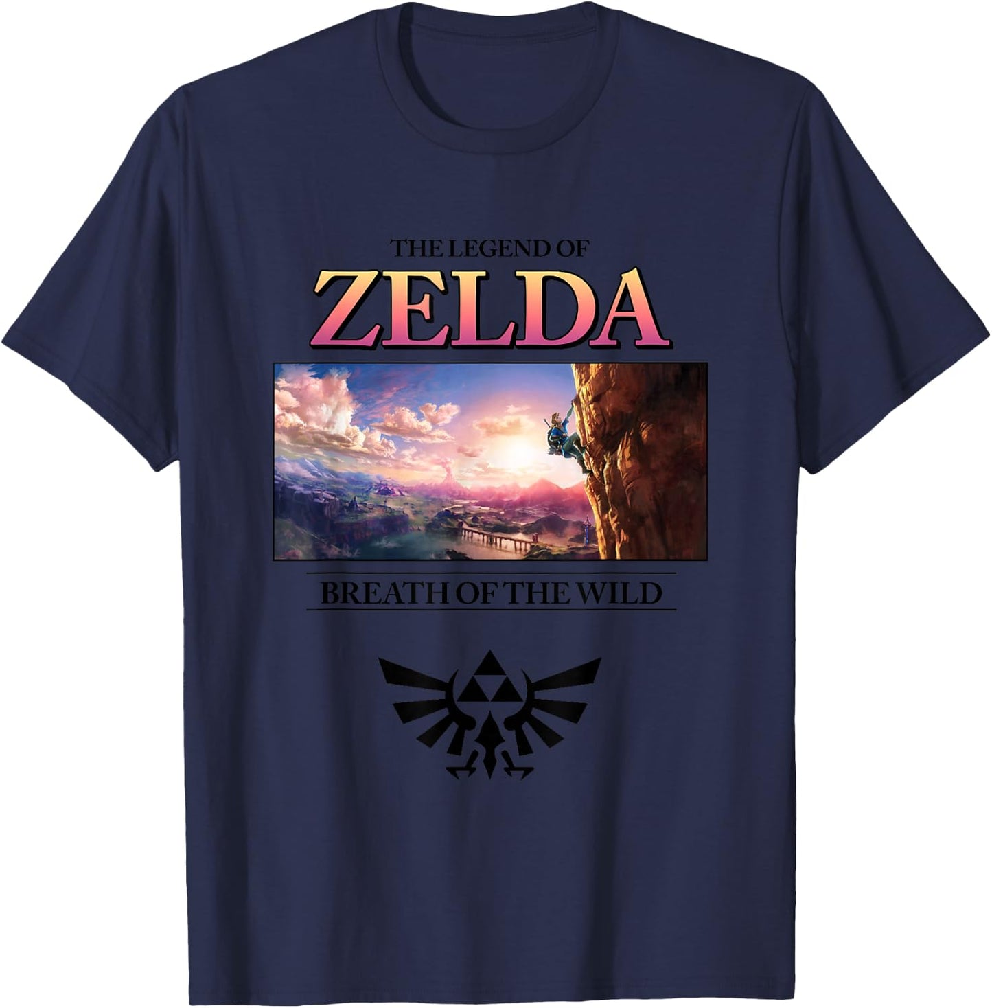 The Legend of Zelda Breath of the Wild Sky Panel T-Shirt - T-Shirt | Navy