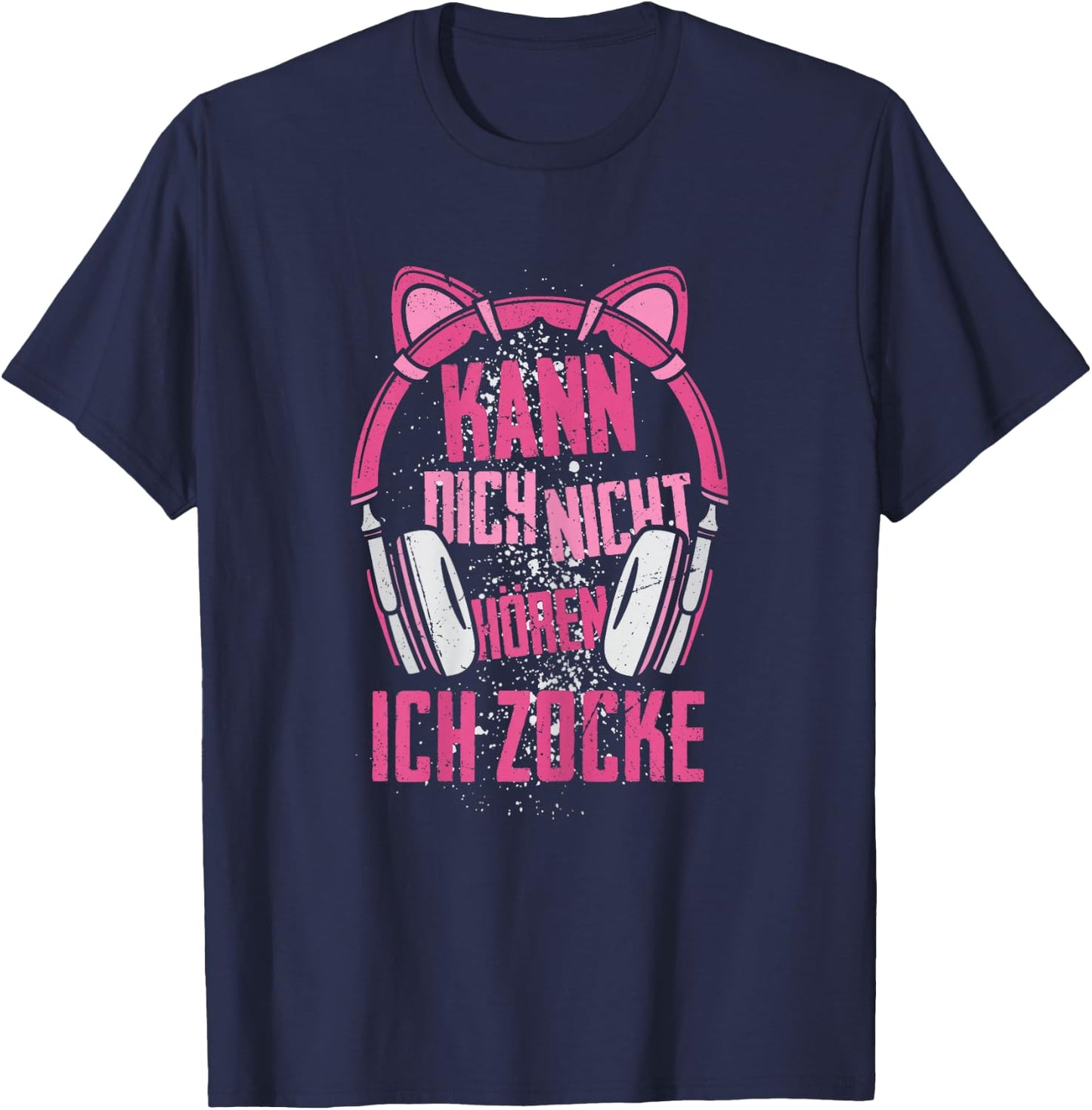 Kann Dich Nicht Hören Ich Zocke Gamer Girls' Women's T-Shirt - T-Shirt | Navy