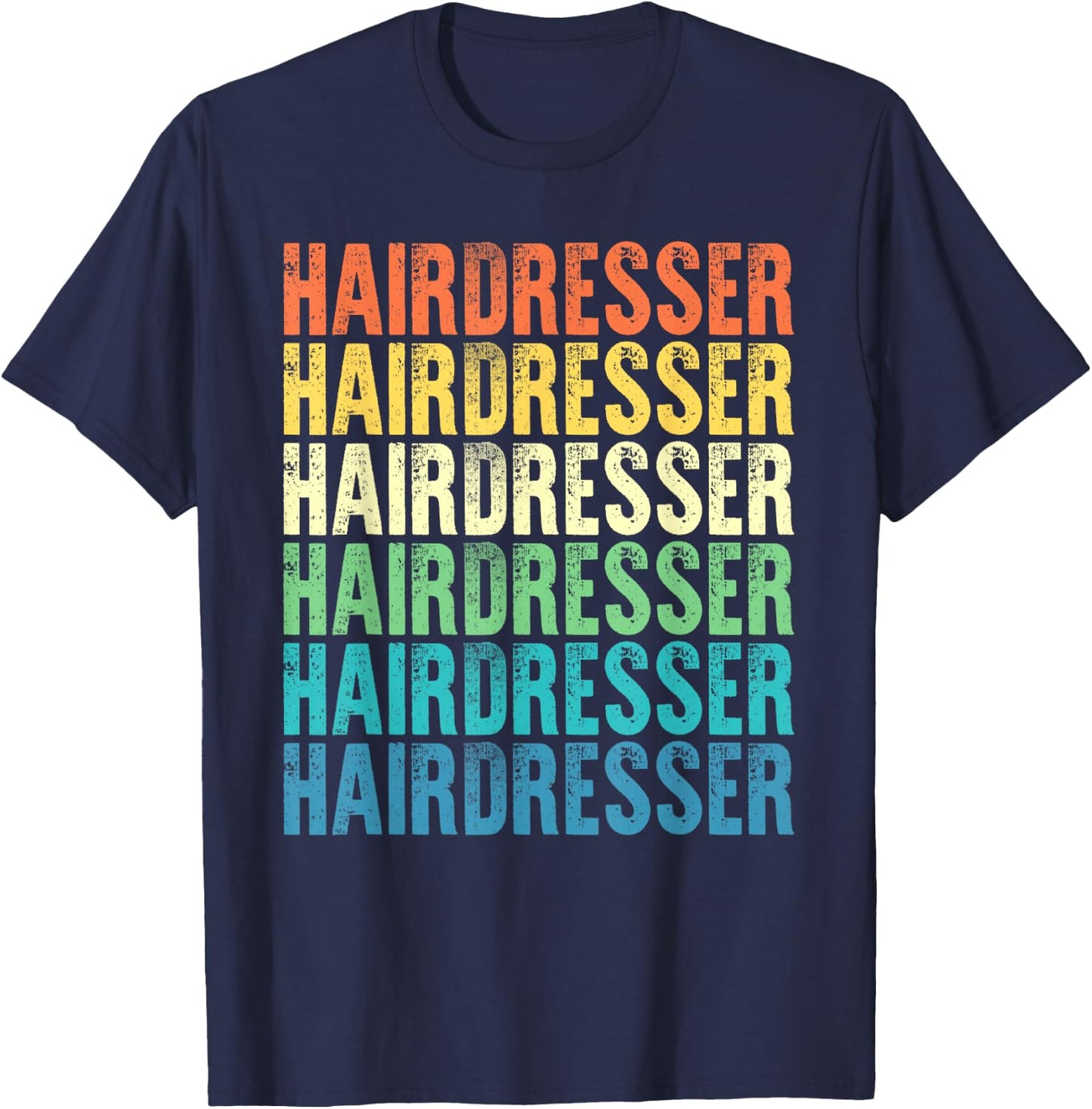 Hairdresser Vintage Style Job T-Shirt - T-Shirt | Navy