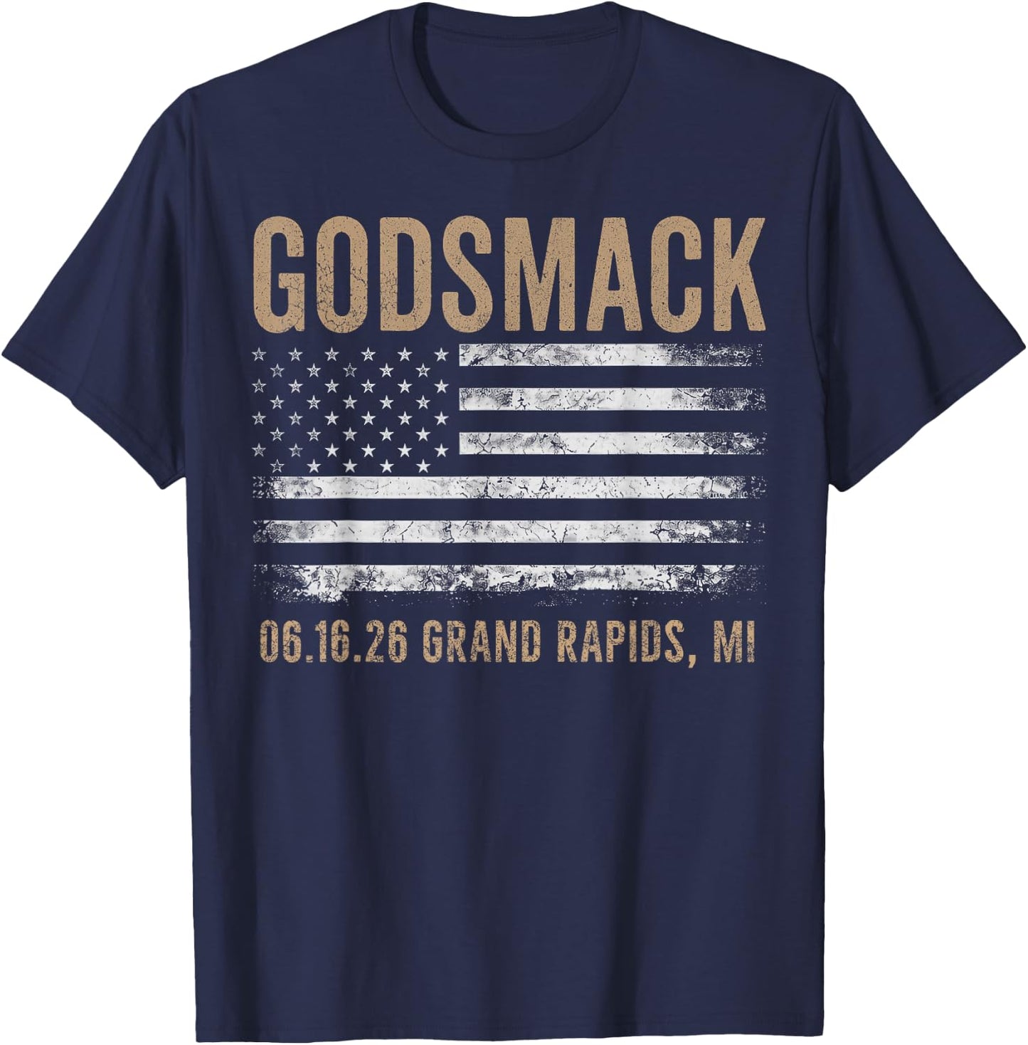 Godsmack The Rise of Rock 2026 Grand Rapids T-Shirt - T-Shirt | Navy