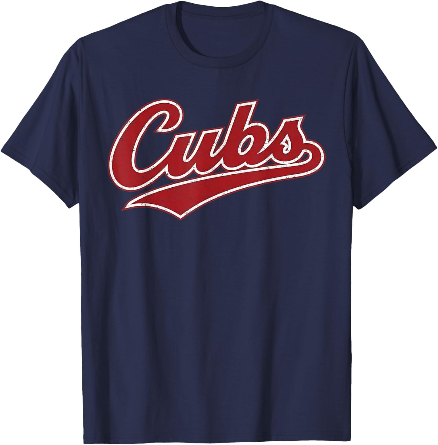 Vintage Cubs Name Retro Design Women and Kids T-Shirt - T-Shirt | Navy
