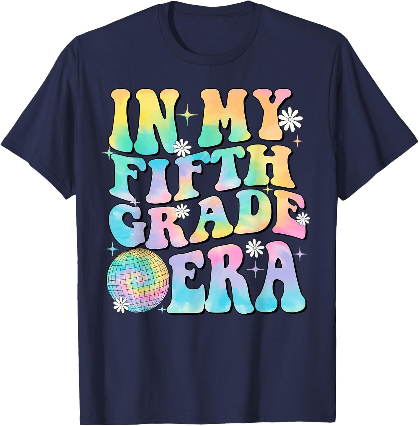 In My Fifth Grade Era 5th Grade Girl Teacher Back to School T-Shirt - T-Shirt | Navy