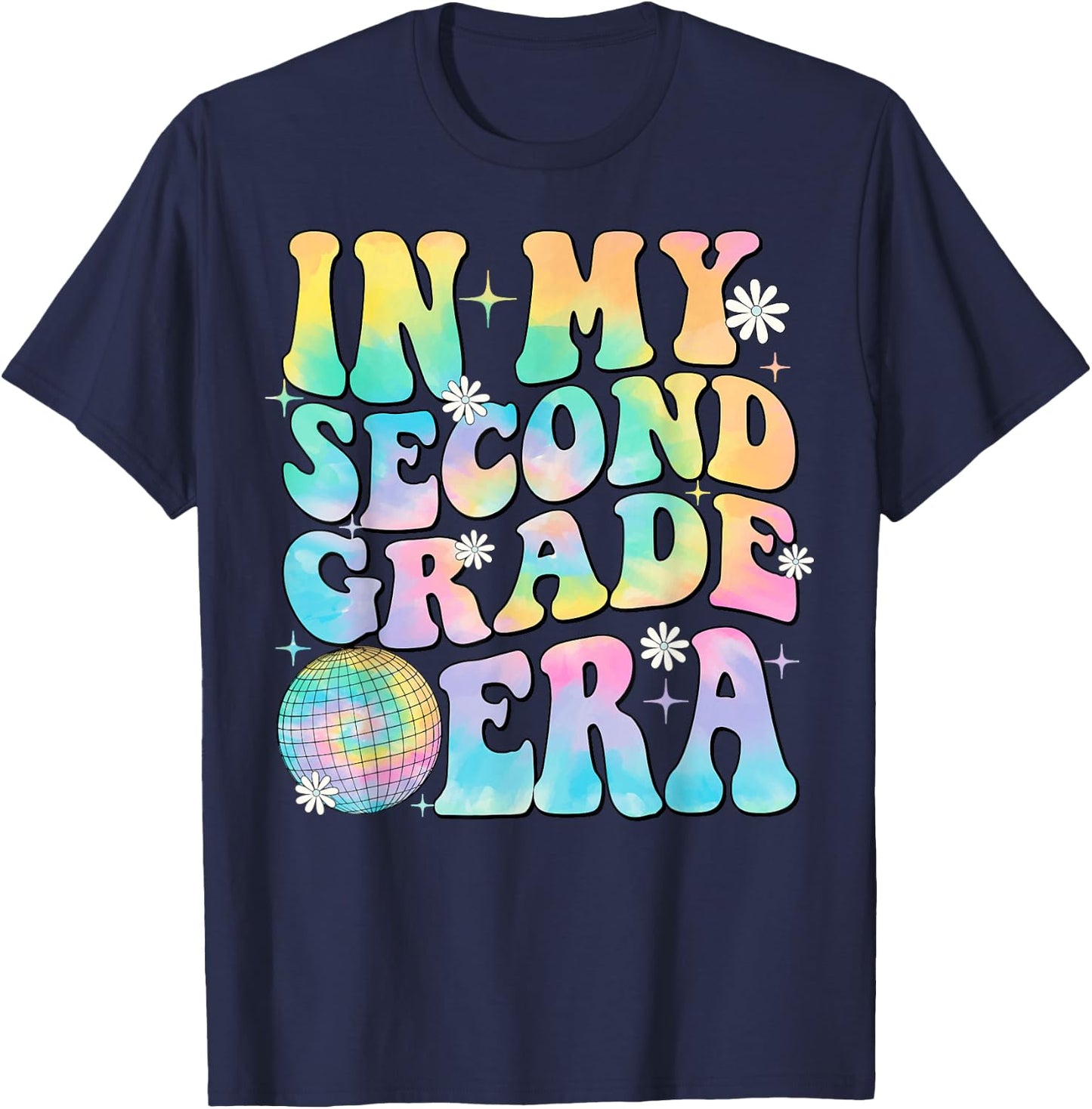 In My Second Grade Era 2nd Grade Girl Teacher Back to School T-Shirt - T-Shirt | Navy
