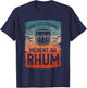 All Paths Lead To Rum Festive Atmosphere , Black, S T-Shirt - T-Shirt | Navy