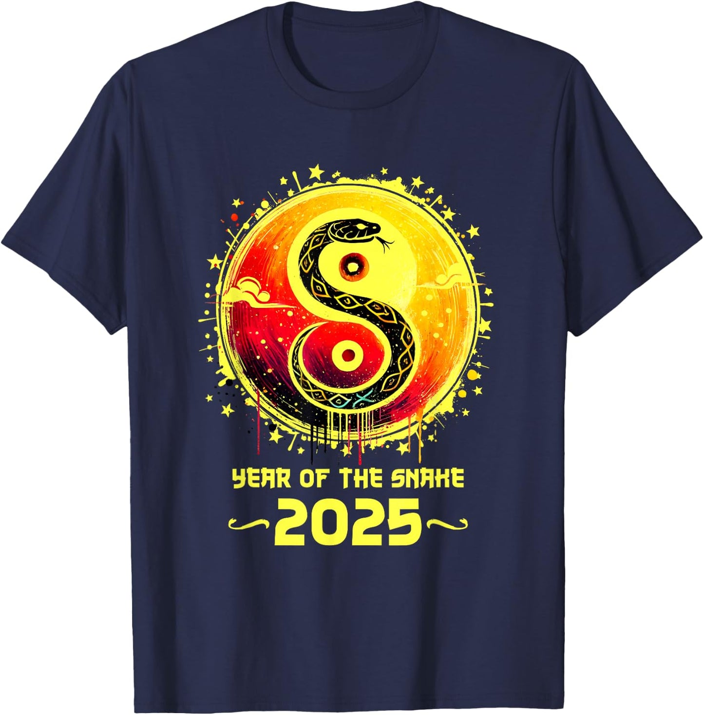 Year of the Snake 2025 Lunar New Year Chinese New Year 2025 T-Shirt - T-Shirt | Navy