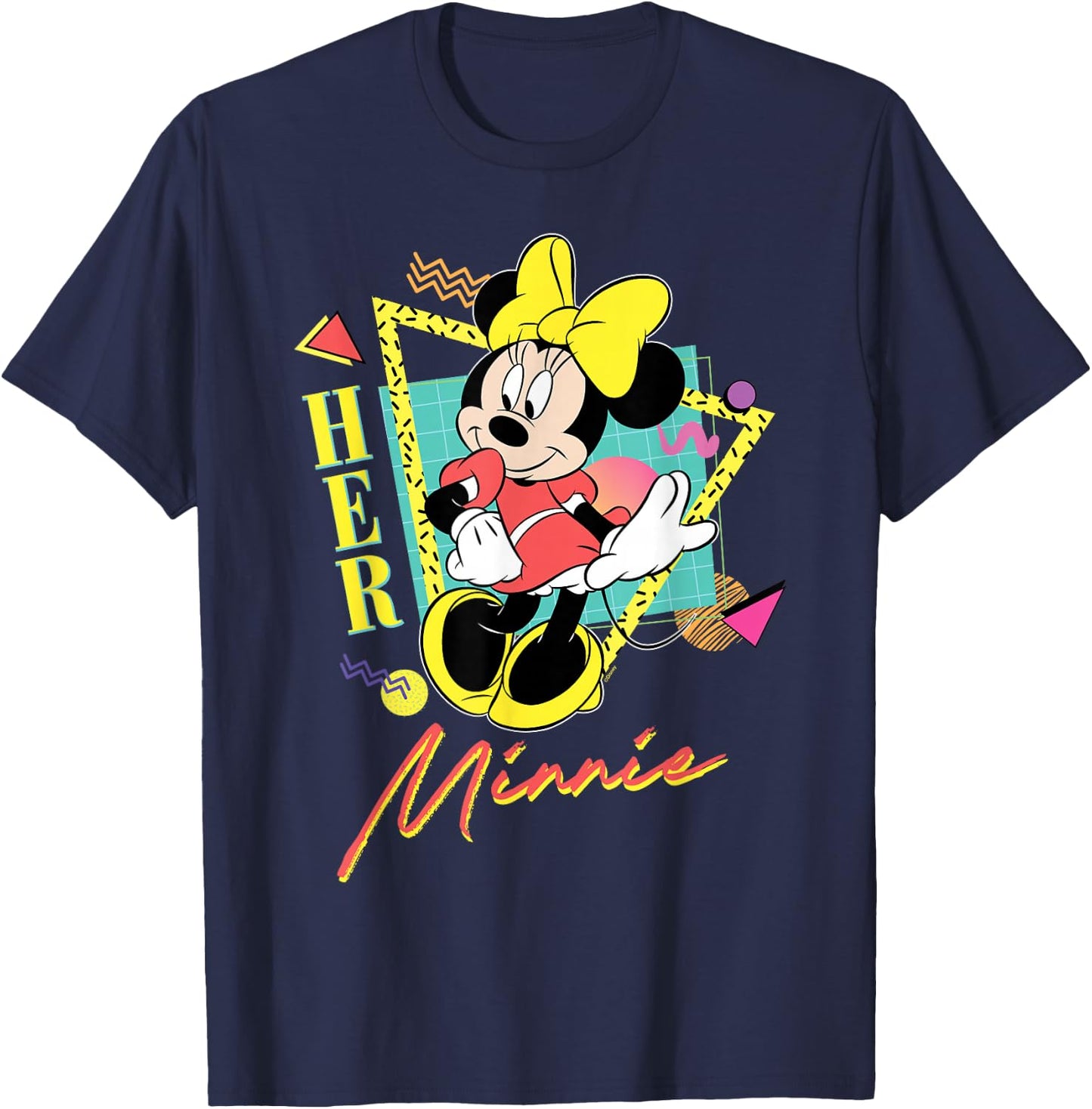 Disney Minnie Mouse Retro '90s Couples Matching Her Minnie T-Shirt - T-Shirt | Navy