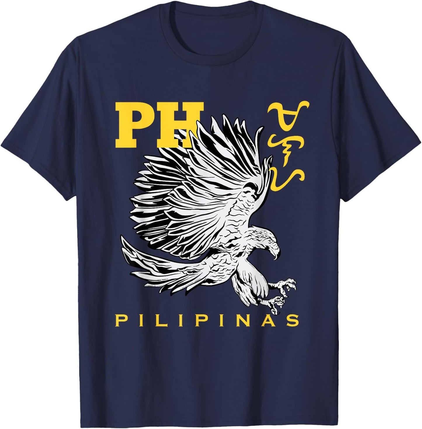 Philippine Eagle Filipino Baybayin Word Freedom T-Shirt - T-Shirt | Navy