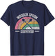 Wooden Spoon Survivor Retro Rainbow Humor T-Shirt - T-Shirt | Navy