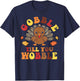 Groovy Leopard Thanksgiving With My Gnomies Funny Gnome T-Shirt - T-Shirt | Navy