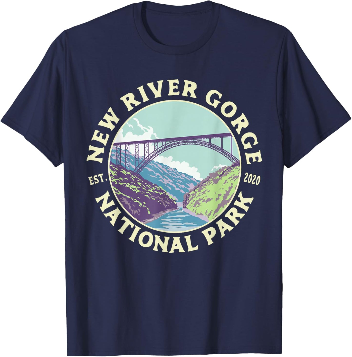 New River Gorge National Park and Preserve WV West Virginia T-Shirt - T-Shirt | Navy