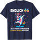 46th Birthday Gifts Woman Man Party Outfit Unicorn , black T-Shirt - T-Shirt | Navy