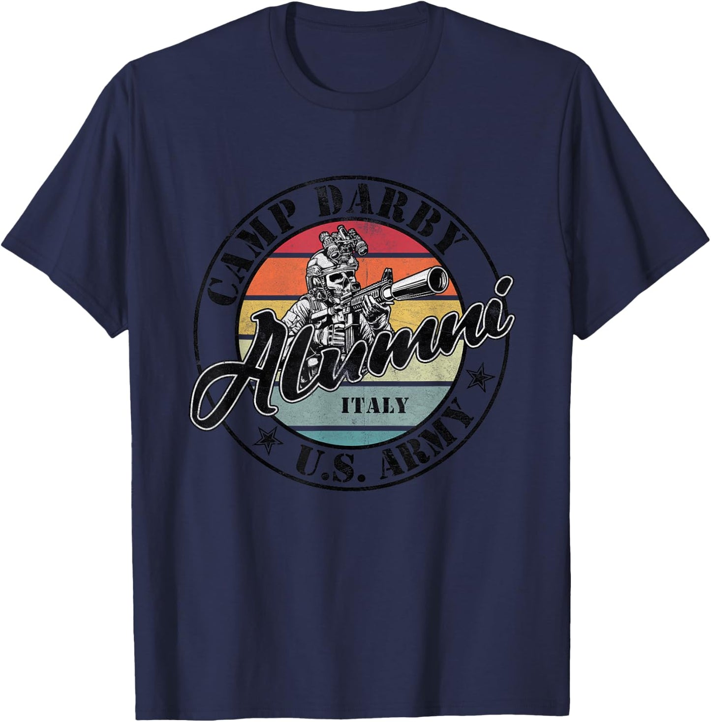 Camp Darby Alumni Italy - US Military Base Gifts T-Shirt - T-Shirt | Navy