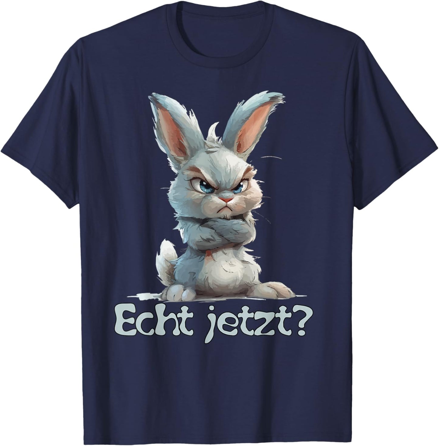 Lustiges Statement Kaninchen I Nein Hase echt jetzt? T-Shirt - T-Shirt | Navy
