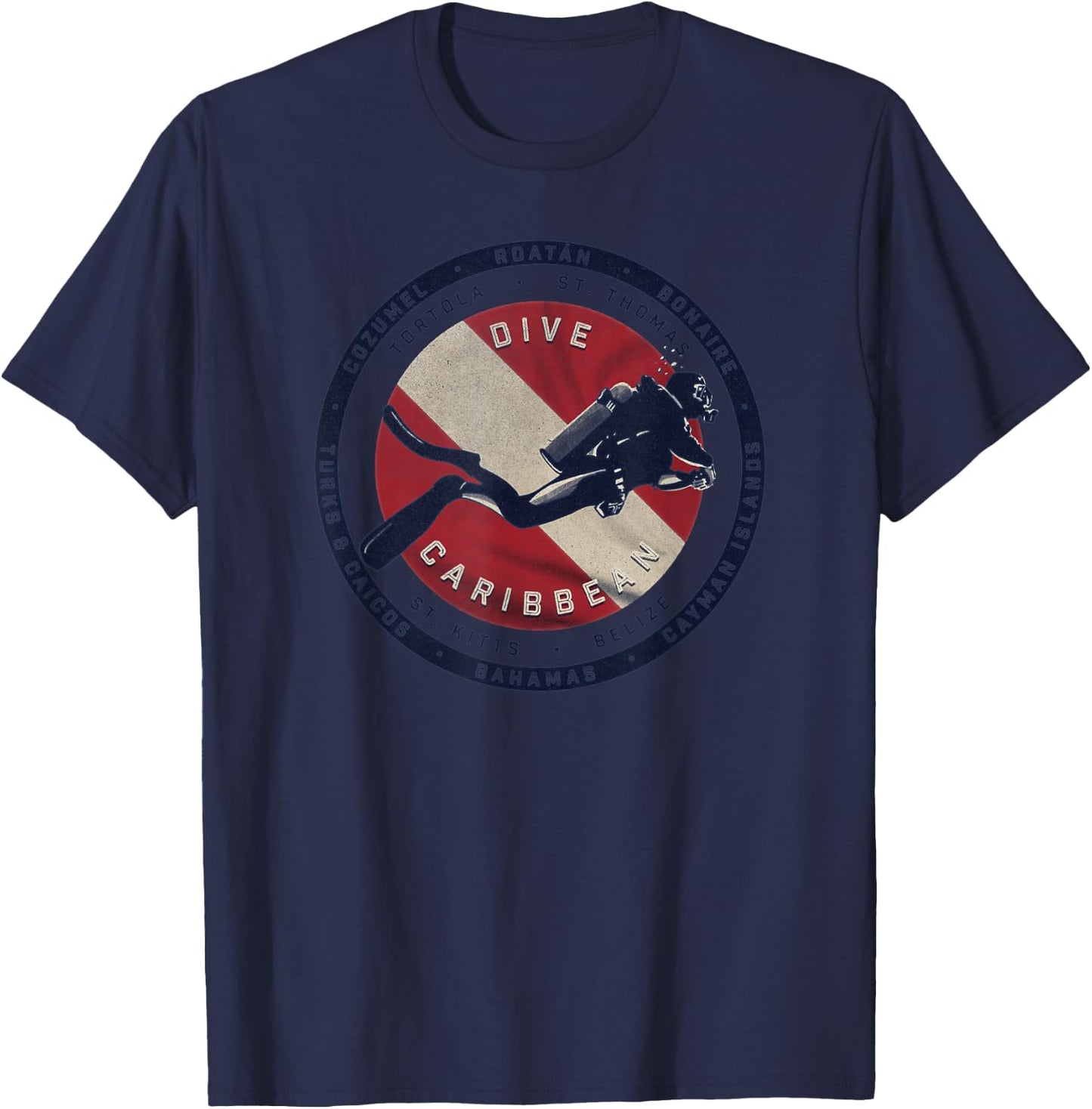Scuba Dive Caribbean T-Shirt - T-Shirt | Navy