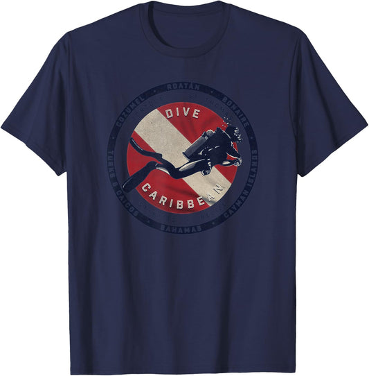 Scuba Dive Caribbean T-Shirt - T-Shirt | Navy