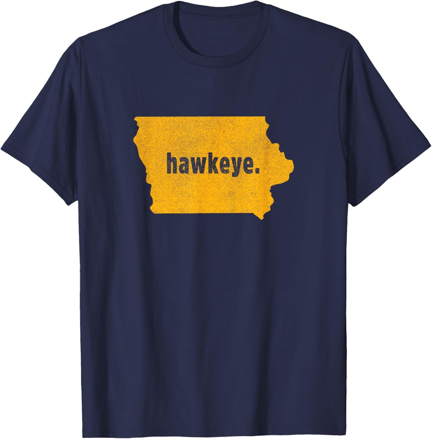 Iowa State Nickname "Hawkeye" [distressed] T-Shirt - T-Shirt | Navy