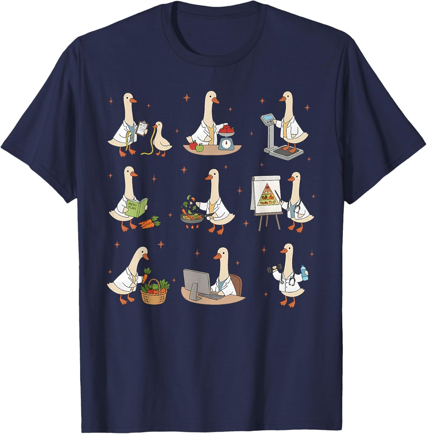 Silly Goose Dietitian Nutrition Coach Nutritionist RD Grad T-Shirt - T-Shirt | Navy