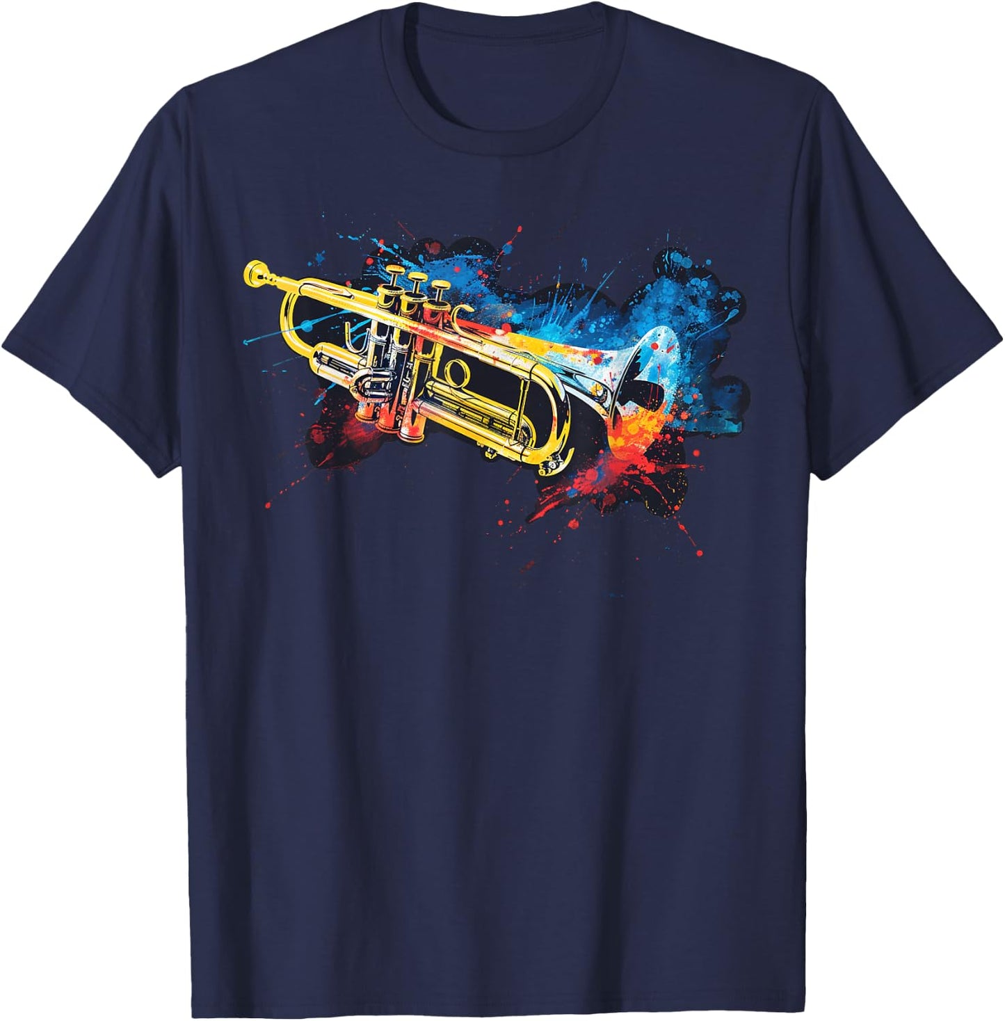 Men's, Women's and Children's Trumpet , black T-Shirt - T-Shirt | Navy