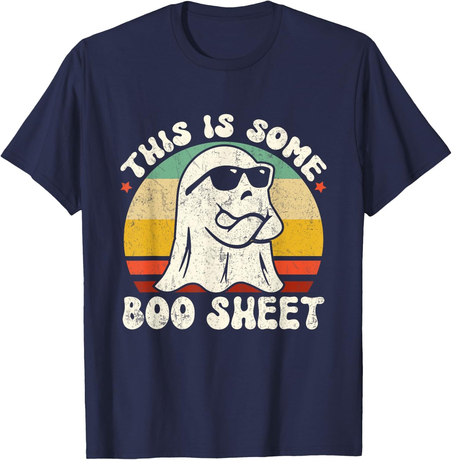 This Is Some Boo Sheet Ghost Halloween Costume T-Shirt - T-Shirt | Navy
