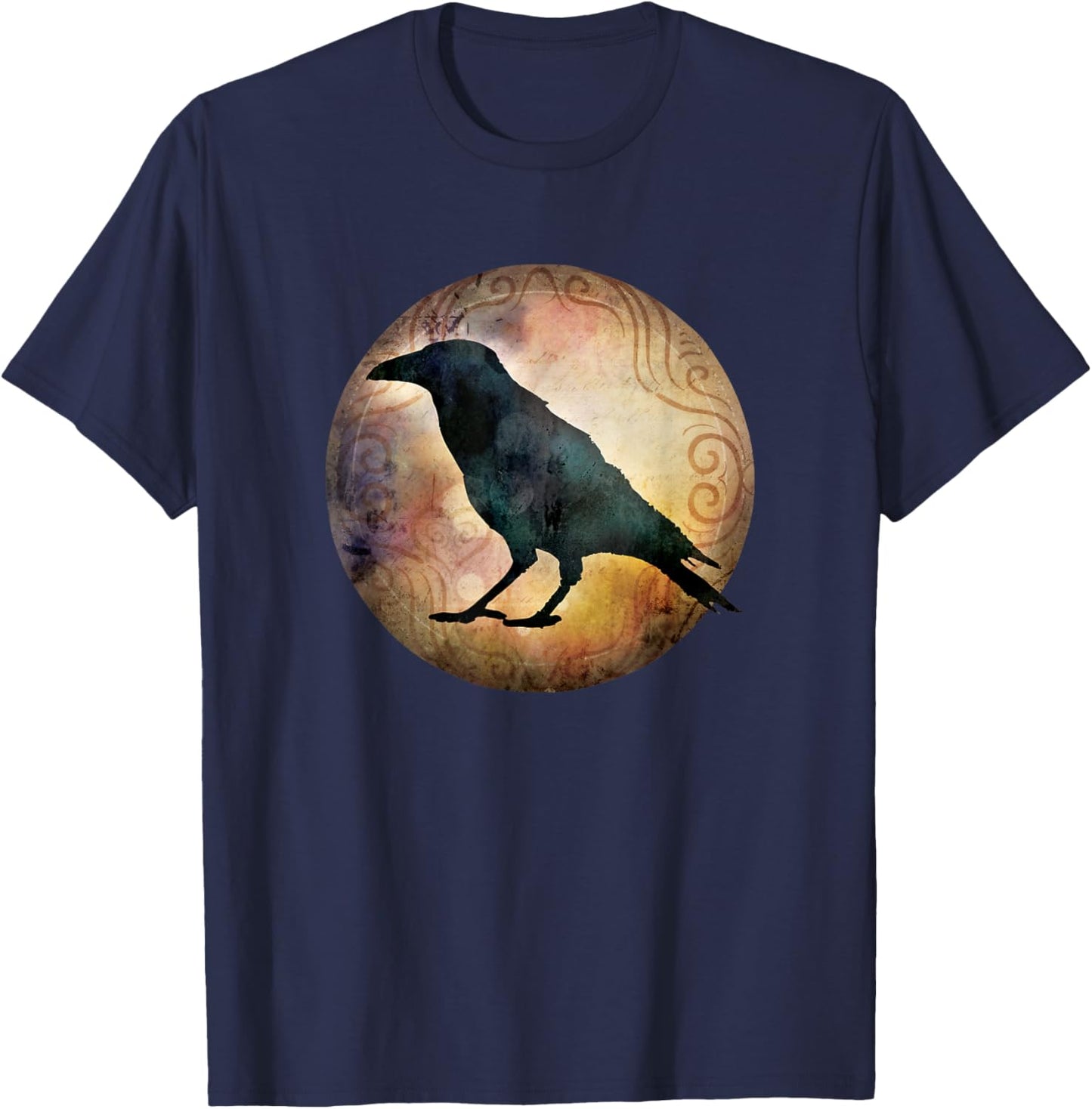 Crow Shirt - I Can Only Offer Love - Crow Raven Moon T-Shirt - T-Shirt | Navy