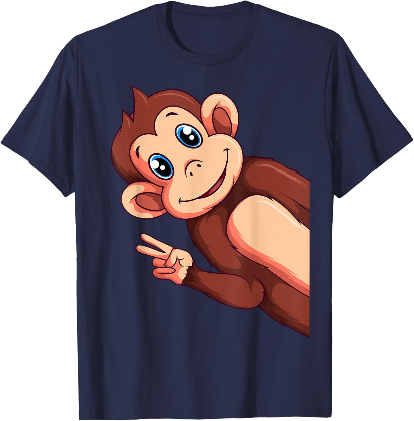 Affen Äffchen Jungen Mädchen Kinder Damen T-Shirt - T-Shirt | Navy