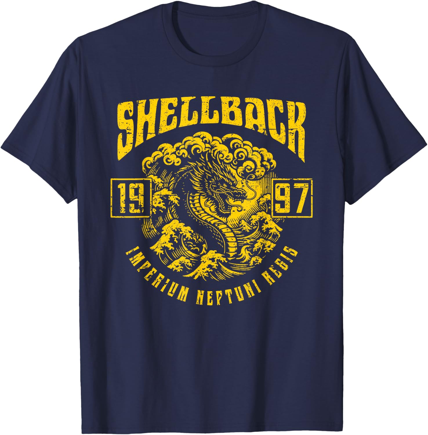 Shellback 1997 Equator Crossing Design for the year 1997 T-Shirt - T-Shirt | Navy
