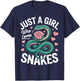 Snake Lover Just A Girl Who Loves Snakes T-Shirt - T-Shirt | Navy