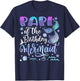 Papi Of The Birthday Mermaid Bday Girl Party T-Shirt - T-Shirt | Navy