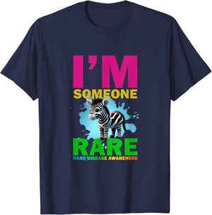 I'm Rare, cute zebra for Rare disease awareness T-Shirt - T-Shirt | Navy