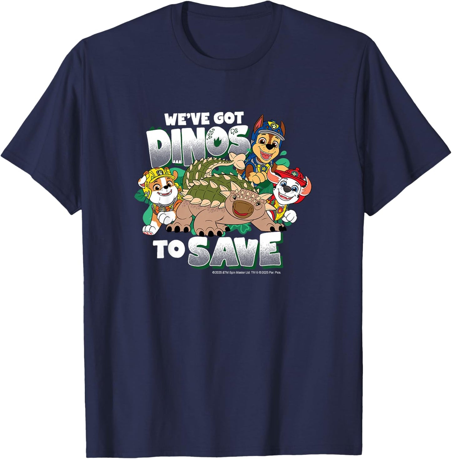Paw Patrol: The Dino Movie - We've Got Dinos to Save T-Shirt - T-Shirt | Navy