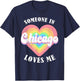 Someone In Chicago Loves Me City Heart T-Shirt - T-Shirt | Navy