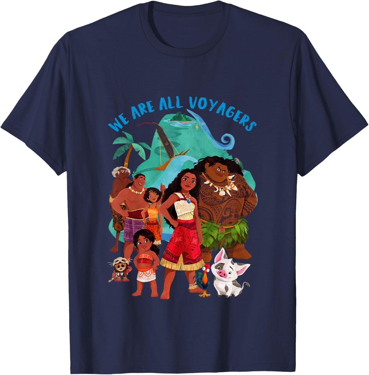 Kids Moana 2 We Are All Voyagers , white, 2 T-Shirt - T-Shirt | Navy
