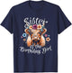 Sister Of The Birthday Girl Highland Cow T-Shirt - T-Shirt | Navy
