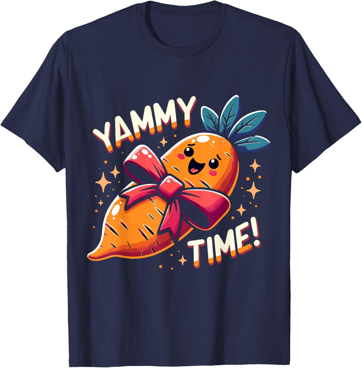 Funny Thanksgiving Yam Yammy Time T-Shirt - T-Shirt | Navy