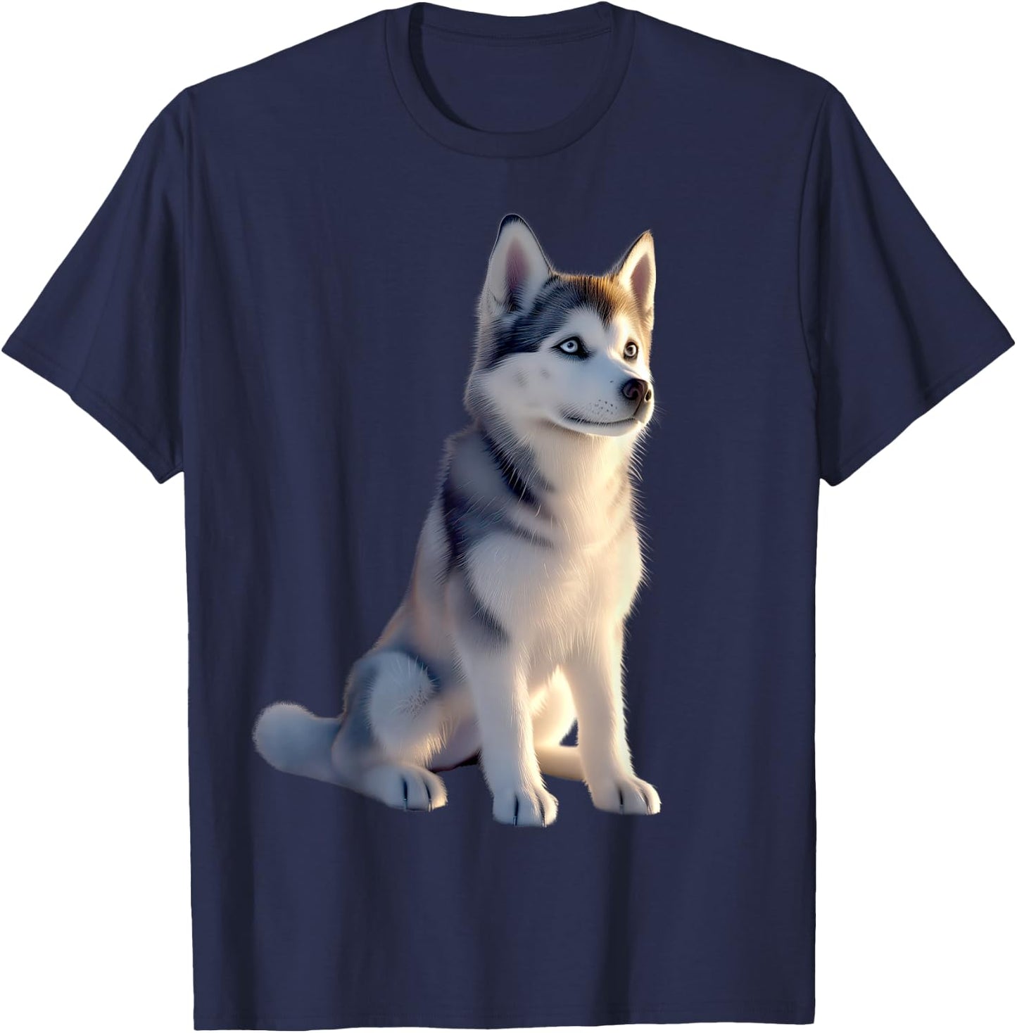 Husky Dog Lover Dog I Love Siberian Huskys , black T-Shirt - T-Shirt | Navy