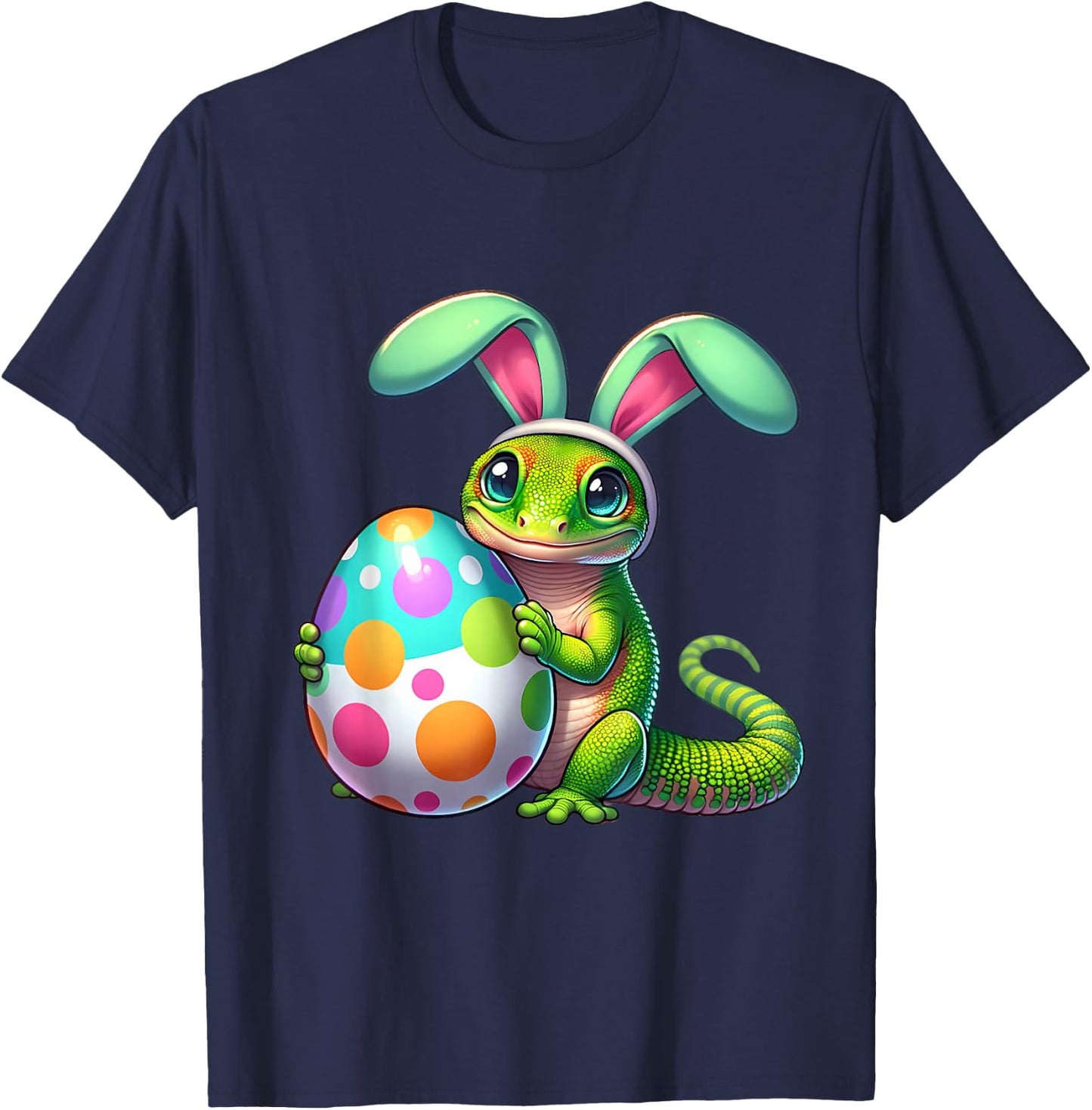 Easter Geckos Owners Egg Eggs Bunny Rabbits Pets Men Women T-Shirt - T-Shirt | Navy