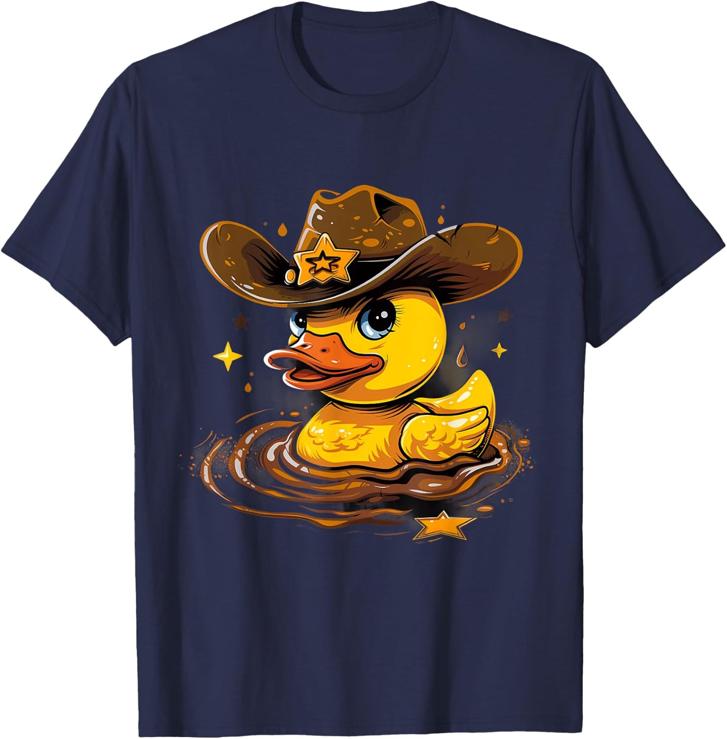 Rubber Duck Sheriff Marshal Rubber Duckling Rubber Duckie T-Shirt - T-Shirt | Navy