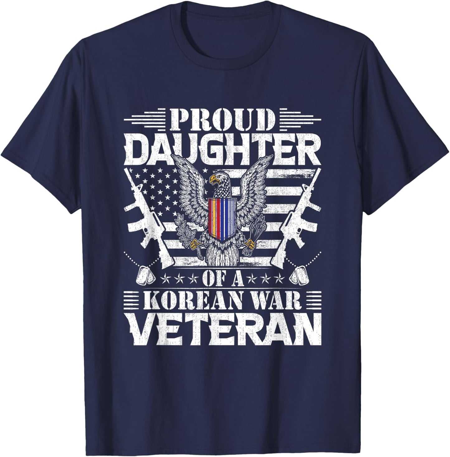 Proud Daughter of a Korean War Veteran T-Shirt - T-Shirt | Navy