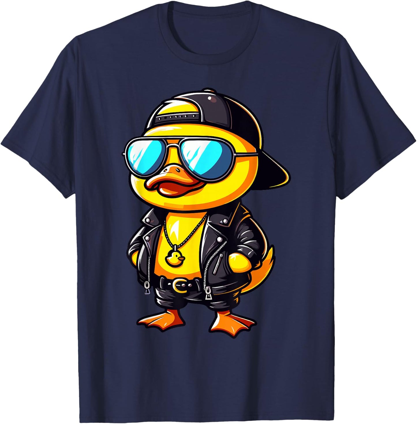 Cool Duck with Sunglasses T-Shirt - T-Shirt | Navy
