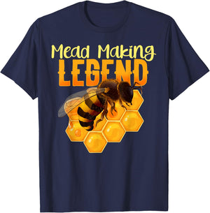 Mead Making Legend Shirt For A Mead Maker Funny T-Shirt - T-Shirt | Navy