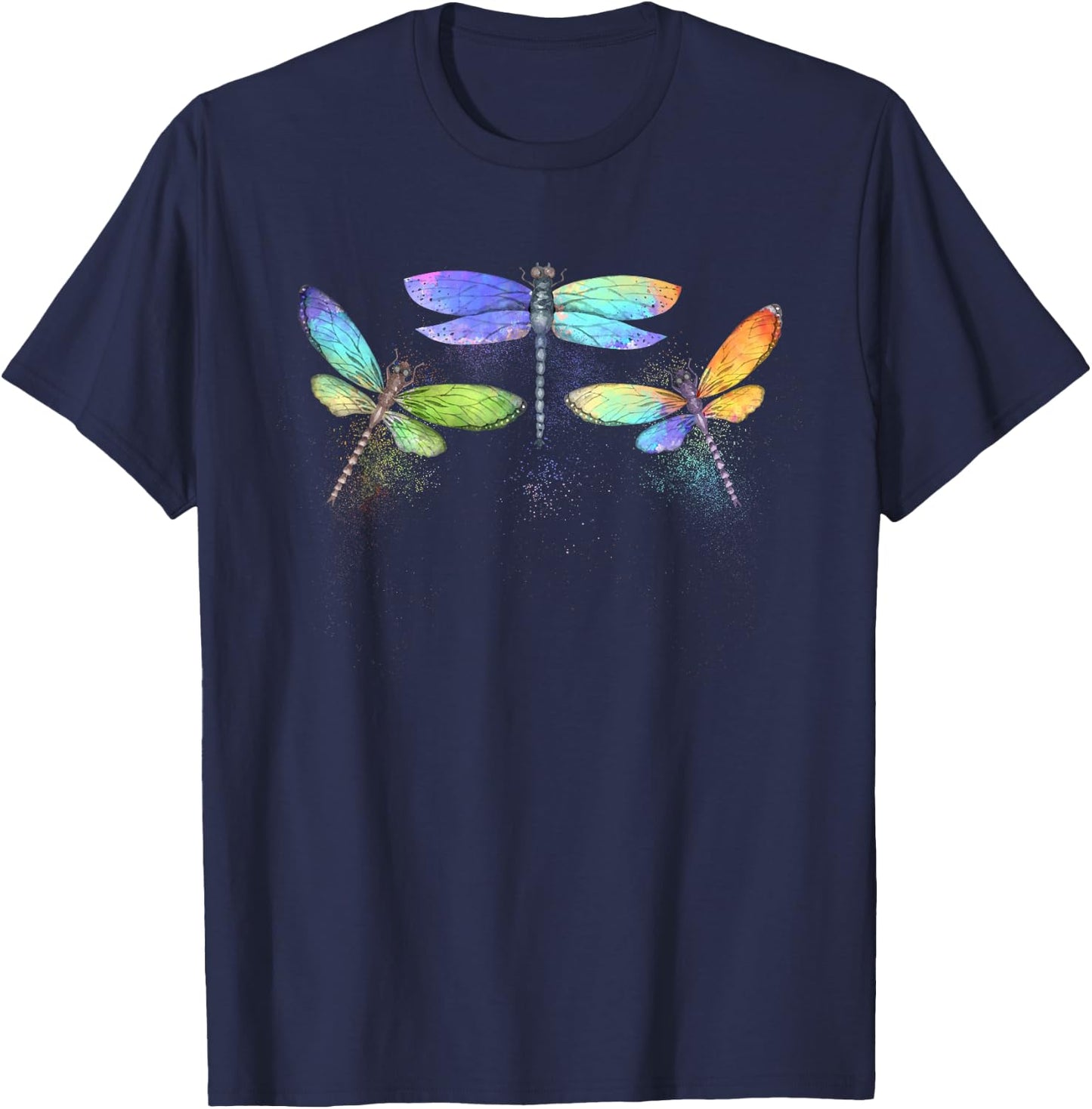 Cool Dragonfly Art Women Dragonfly Lovers Entomology T-Shirt - T-Shirt | Navy