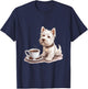 West Highland White Terrier Coffee Dog Breed Westie T-Shirt - T-Shirt | Navy