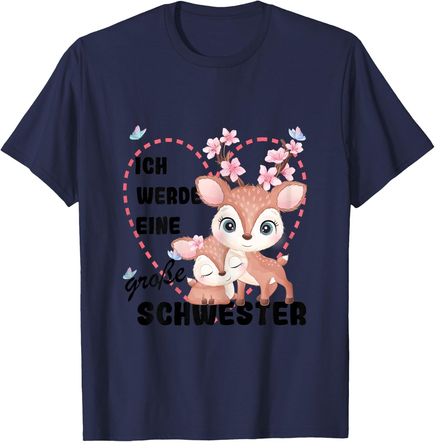 Ich Werde Große Schwester 2027 T-Shirt - T-Shirt | Navy
